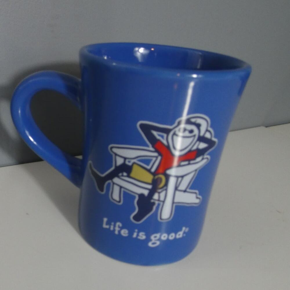 Life Is Good Mug Adirondack Jake Blue 15oz Stoneware Coffee/Tea Cup